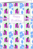 Birthday Bright Colorful Foliage Motifs card