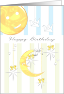 Birthday Sun And Moon Day And Night card