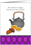 Chinese Mid-Autumn Moon Festival Mooncakes And Tea card