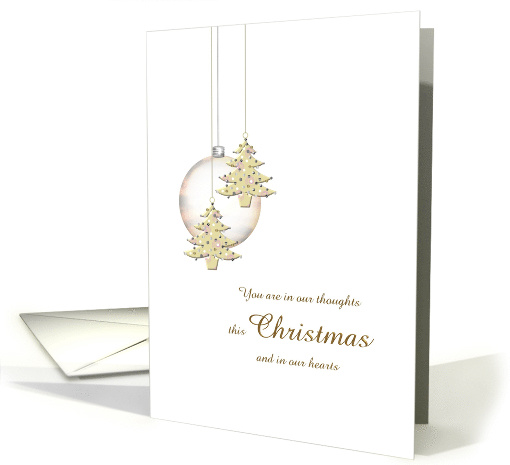 First Christmas Alone Bereaved Holiday Tree Bauble In Soft Colors card