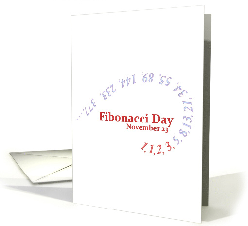 Fibonacci Day November 23 Illustration of Fibonacci... (1454872)