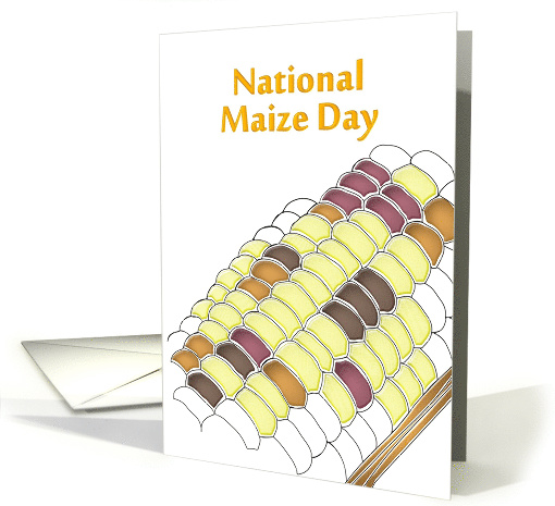 National Maize Day Illustration of Kernels card (1454874)