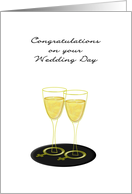 Lesbian Wedding Champagne Female Gender Symbol Glass Base card