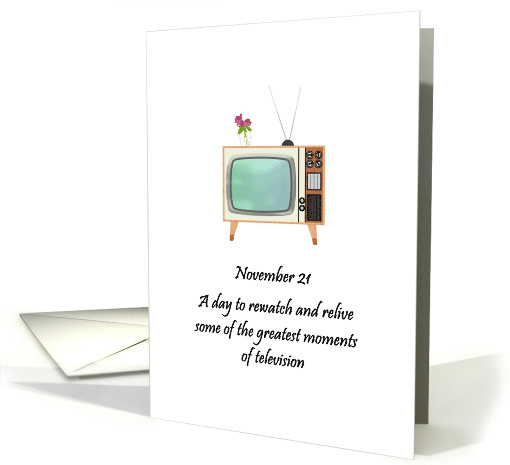 World Television Day Illustration of Old Fashion Television card