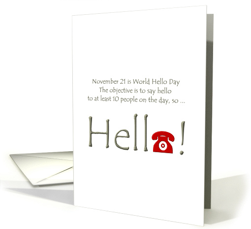 World Hello Day November 21 Resolving Conflict Through... (1455034)