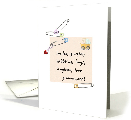 Congratulations Great Great Grandfather Diaper Pins Pram Motif card