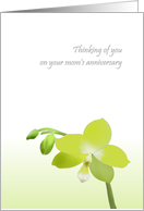 Remembering Your Mom Beautiful Yellow Green Orchid Flower card