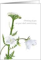 Remembering Your Dad Yarrow And Campanula Flowers card