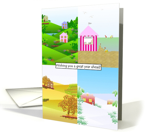 Spring Birthday Have a Great Year Ahead All Four Seasons card