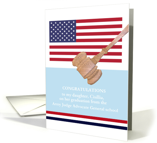 Graduation from Army JAG School Custom Relation and Name card