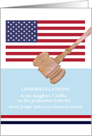 Graduation from Army JAG School Custom Relation and Name card