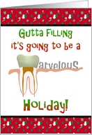 Holiday Greetings From Endodontist To Patients Root Canal Therapy card