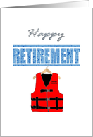 Coast Guard Retirement Coast Guard Life Jacket On Hanger card