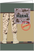 Retirement For Marine Illustration Of Marine In Fatigues card