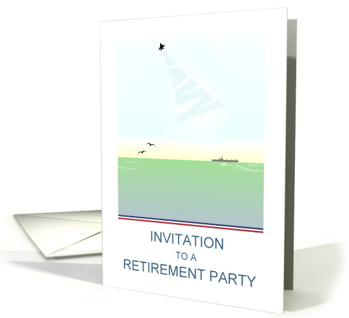 Retirement from Navy Party Invitation Aircraft Carrier On... (1458096)