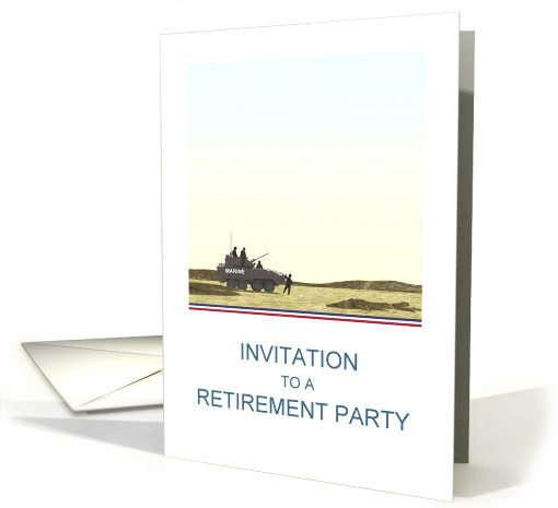 Retirement for Marine Party Invitation Personnel in Training card