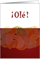 National Sangria Day December 20 Card Holding Sangria and Fruits card