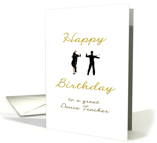 Birthday For Dance Teacher Couple Dancing The Rumba card (1458808)