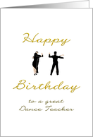 Birthday For Dance Teacher Couple Dancing The Rumba card