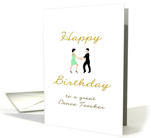 Birthday For Dance Teacher Couple Dancing The Jive card (1458812)