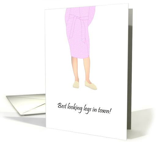 Get Well From Varicose Vein Surgery Lady In Pink Dressing Gown card