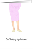 Get Well From Varicose Vein Surgery Lady In Pink Dressing Gown card