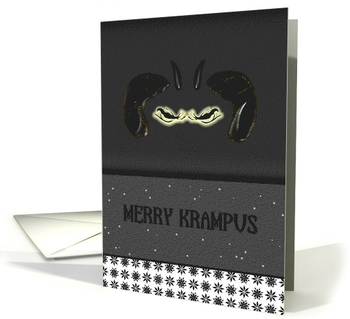 Merry Krampus Horned Krampus with Eerie Glowing Eyes card (1459024)