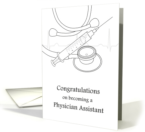 Congratulations Becoming Physician Assistant Medical Instruments card