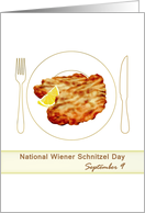 National Wiener Schnitzel Day Delicious Wiener Schnitzel Lemon Wedge card