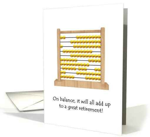 Accountant Retiring Counting Frame On Balance It All Adds Up card
