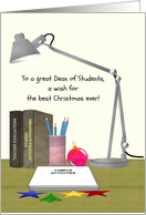 Christmas For Dean Of Students Files And Papers Bauble Stars On Desk card
