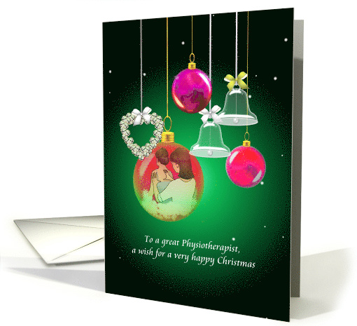 Christmas For Physiotherapist Physio Session Reflected In Bauble card