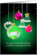 Christmas For Animal Physiotherapist Physio Session Seen On Bauble card