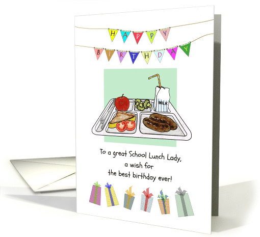 Birthday for School Lunch Lady School Lunch Tray Presents... (1460850)