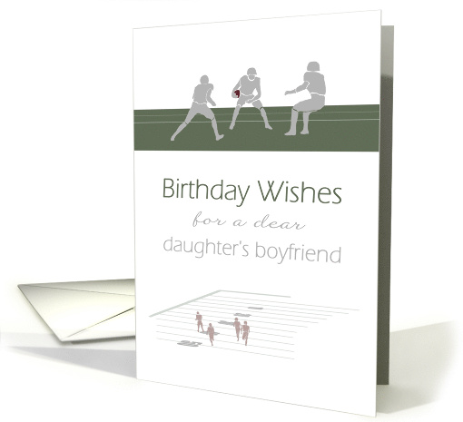 Birthday for Daughter's Boyfriend Football in Play card (1461222)