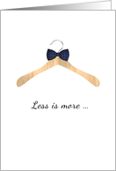 Sexy Birthday For Him Bow Tie On Hanger Less Is More card