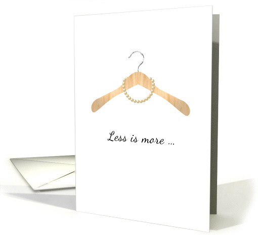 Sexy Birthday for Her String of Pearls on Hanger Less is More card