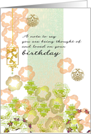 1st Birthday Alone Bereaved Loss Of Husband Florals In Soft Colors card