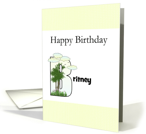 Birthday for Name Beginning with Letter B Trees Sketch... (1461754)