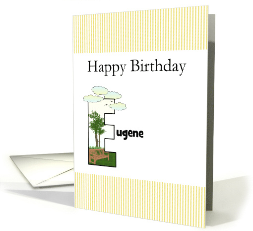 Birthday for Name Beginning with Letter E Garden Sketch... (1461792)