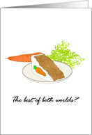 Birthday for Dietitian Slice of Carrot Cake Best of Both Worlds card