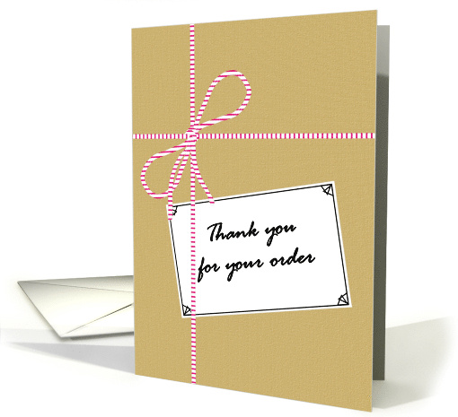 Thank You For Your Order String Tied Package With Label card (1462552)