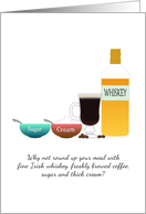 National Irish Coffee Day Whiskey Coffee Cream And Sugar card