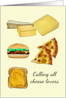 National Cheese Lover’s Day Delicious all Time Favorite Cheese Meals card