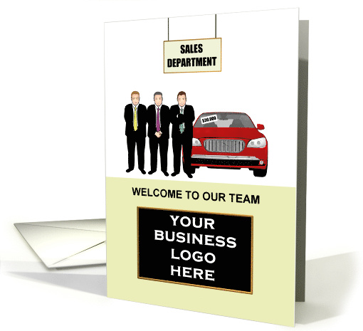 Custom Company Logo Welcome To New Employee Car Sales card (1463460)