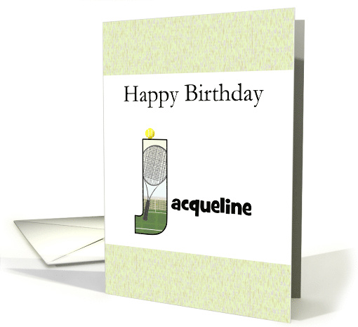 Birthday for Name Beginning with Letter J Tennis Court... (1463824)
