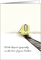 Sympathy for Loss of Father Train Crossing Vast Expense of Land card