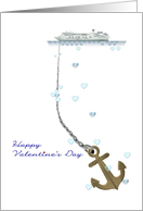 Valentine’s Day Cruise Ship On A Sea Of Hearts card