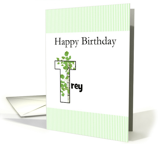 Birthday Name Beginning with Letter T Aspen Tree card (1464234)