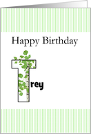 Birthday Name Beginning with Letter T Aspen Tree card